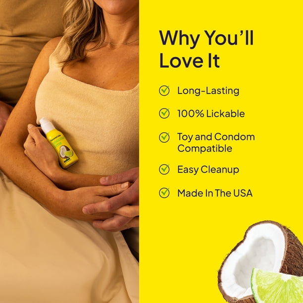 Hello Cake, Flavored Lube, Coconut Lime Edible Water-Based for Oral Sex,  1.7 fl oz - Walmart Business Supplies