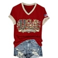 thumbnail image 5 of kaondbfi Summer Tops for Women Women's 250Th Anniversary Print V Neck T Shirt 250Th Anniversary Tshirt Patriotic Tee Womens Essentials Fashion Clothing, 5 of 7