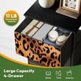 thumbnail image 6 of Kanworse 4 Drawer Fabric Dresser for Bedroom Animal print leopard heart seamless for Chests of Drawers for Closet Organizers Storage, 6 of 8