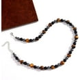 thumbnail image 3 of Fortis Chalcedony Beaded Necklace for Men Fortis Marvik Chalcedony Beaded Necklace Natural Tiger Eye Beads Beaded Necklace for Women Men, 3 of 5