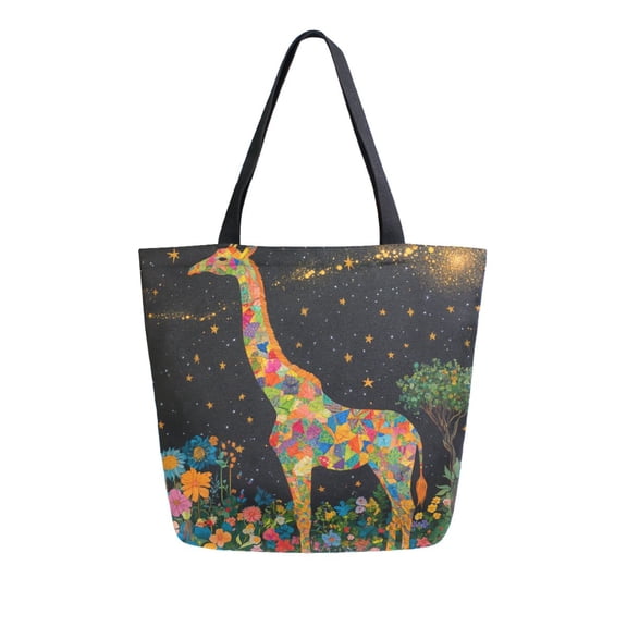 DIXRUYEE Tote Bag Women Weekender Travel Bag Shoulder Handbag Galactic Giraffe Printed