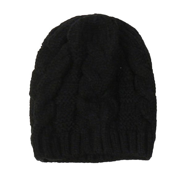 Beret Hats for Women Fashion Lady Knitted Wool Winter Ski Knitted Cap Warm Beret Black