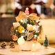 thumbnail image 1 of Mini árbol de Navidad de pino artificial de 30 cm, PVC, para mesa, decoración navideña, color rosa y beige | Ligero, portátil y reutilizable, ideal para fiestas navideñas en casa, oficina y, 1 of 6