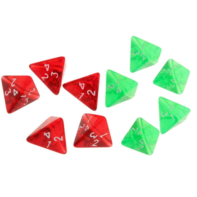 SM Paquete Dados De Múltiples Caras De De Dados Polihédricos D4 D\u0026D Cup, Rojo Y