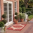 thumbnail image 3 of Safavieh Courtyard Millicent Medallion Indoor/Outdoor Area Rug, Beige/Red, 2' x 3'7", 3 of 10