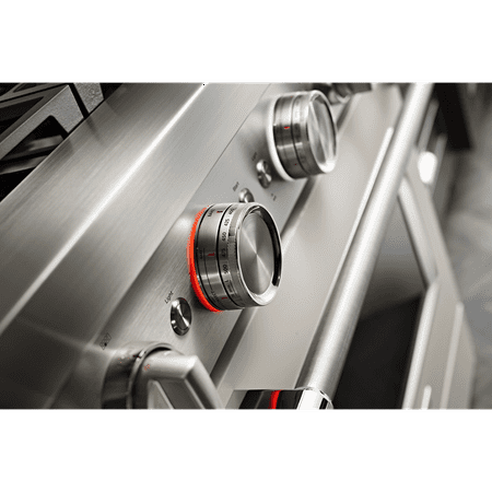 KitchenAid - 6.3 Cu. Ft. Slide-In Double Oven Gas True Convection Range with Self-Cleaning and Griddle - Milkshake