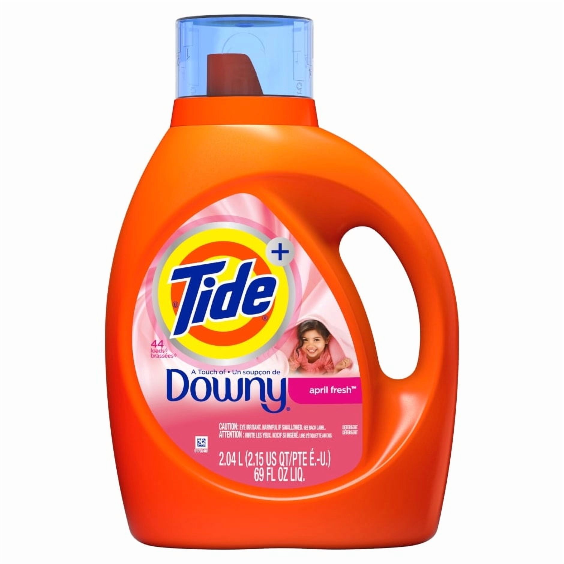 Tide + Downy April Fresh Liquid Laundry Detergent (Pack 3) - 132 Loads, 207fl