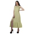 thumbnail image 3 of Moomaya Robe Longue Imprimée pour Femmes, Fente avant, Aguichant, Sans Manches, en Rayonne, Robe de Mariage, 3 of 4