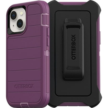 OtterBox Defender Series Screenless Edition Case for iPhone 13 Mini & iPhone 12 Mini Only - Holster Clip Included - Microbial Defense Protection - Non-Retail Packaging - Happy Purple