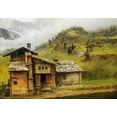 thumbnail image 2 of Bierstadt, Albert 32x23 White Modern Wood Framed Museum Art Print Titled - Mountain House, 2 of 4