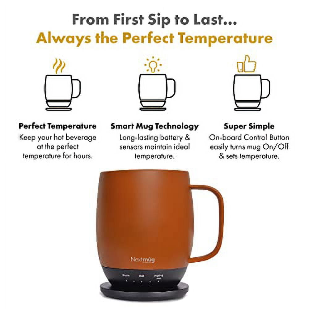 Nextmug - Temperature-Controlled, Self-Heating Coffee Mug (Spice - 14 oz.)