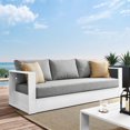 thumbnail image 1 of Modway Tahoe Outdoor Patio Powder-Coated Aluminum Sofa in White Gray, 1 of 8