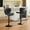 Black, variant on Restworld Bar Stools Set of 2, Adjustable Faux PU Leather Modern Armless Bar Chairs for Kitchen,Grey