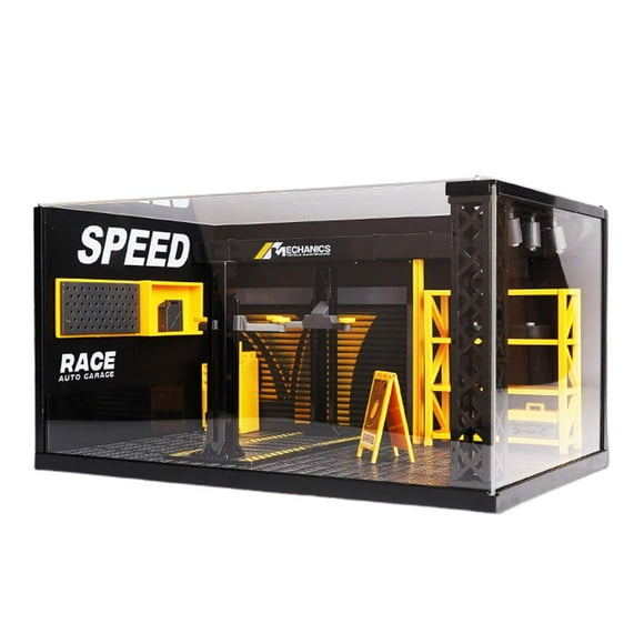 mini auto repair shop,1/24 car repair shop parking lot model,Simulation garage scene layout diorama kits,1:24 Scale Diorama Model Car Garage Model,Repair Shop Model Car Workshop Scene With Board