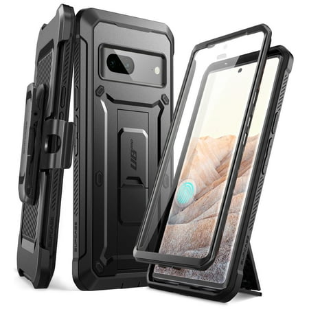 SUPCASE Unicorn Beetle Pro Series Case for Google Pixel 7 (2022), Full-Body Rugged Holster & Kickstand Case With Built-in Screen Protector(Black)