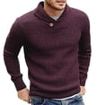 thumbnail image 2 of Dpytoraw Men's Casual Sweater Pullover Long Sleeve High Collar Slim Knit Sweater, 2 of 4