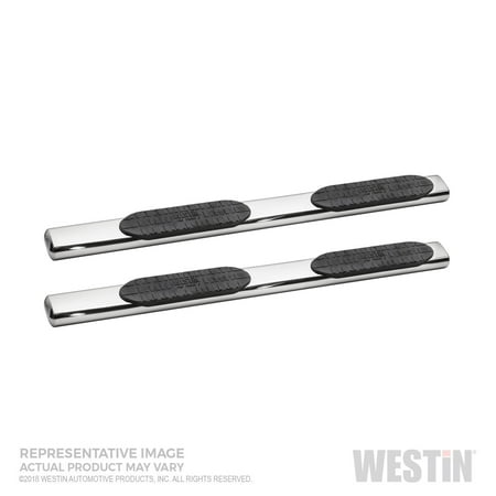 - Westin 21-64080 PRO TRAXX 6 in. Oval Nerf Step Bars Cab Length; Polished Stainless Steel; Mount Kit Included; Body Mount;