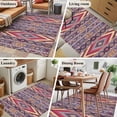 thumbnail image 6 of Southwest Aztec 3'x5' Washable Rug, Country Retro Ethnic Geometric Motifs Non-Slip Area Rugs for Entryway Kitchen Classroom, Dorm Throw Carpet, Low Pile Soft Indoor Floor Mat, 6 of 9