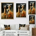 thumbnail image 4 of Designart "Graceful Grazers: Ostriches In A Family" Ostriches Floater Framed Wall Art Living Room, 4 of 5