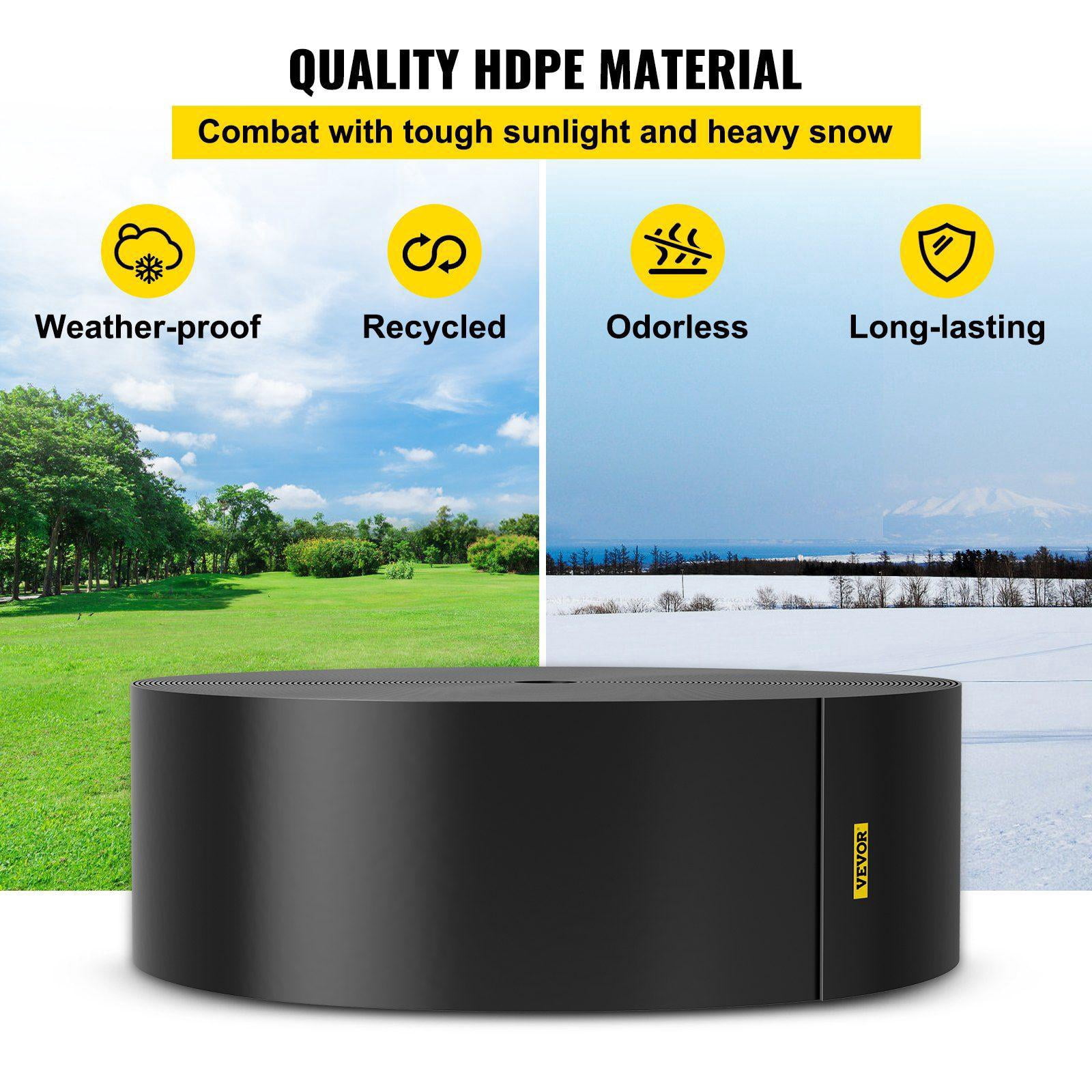 Landscape Edging 10 Inch Depth 150 Ft Total Length Recycled HDPE Coiled Flexible Bender Border for Lawn Garden Yard Weed Barrier Black