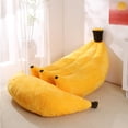 thumbnail image 1 of Puf IEVENW Banana con reposapiés para adultos en L, color amarillo, 1 of 8