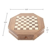 Trademark Games Octagonal Chess and Checkers Set