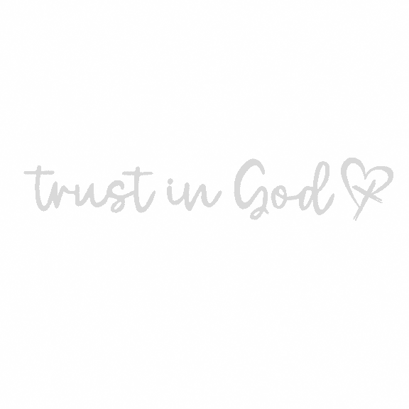 Trust in God Car Mirror Sticker - Reflective Vinyl Decal for Rearview Mirror