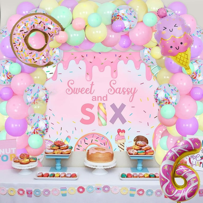 Pastel Theme Birthday Decoration item kit for girls