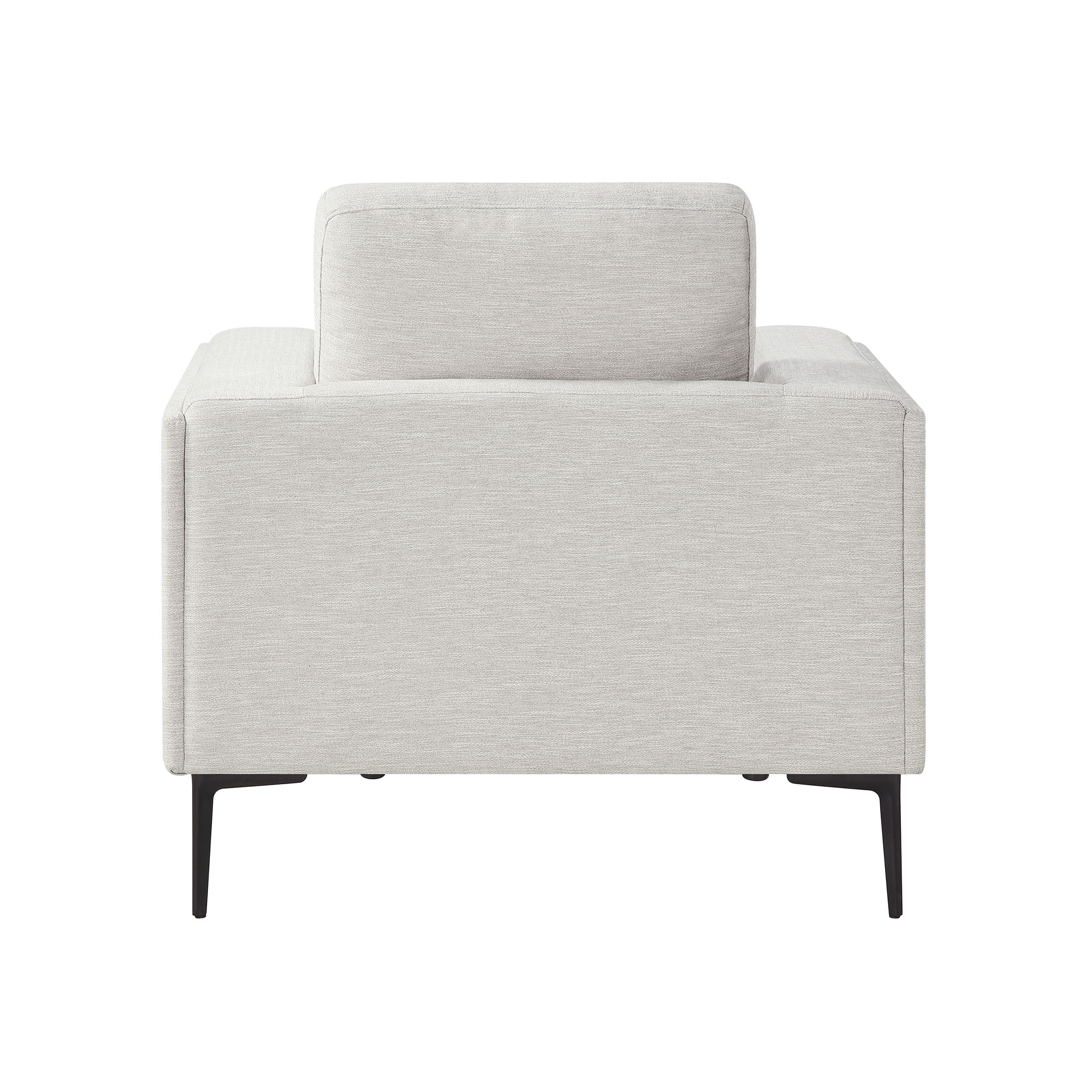 OakvillePark Bravelle Chenille Chair with Black Metal Legs, Taupe