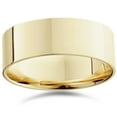 thumbnail image 1 of Mens 8mm 14K Yellow Gold Comfort Fit Flat Wedding Band, 1 of 1