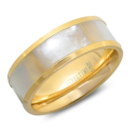 Dot Mother Of Pearl Ring - Hmy Jewerly 18k Gold Plated Mother Of Pearl Ring