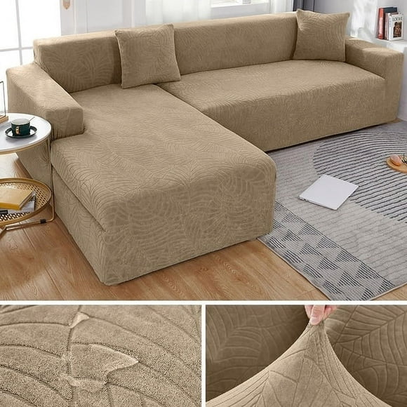 Waterproof Sofa Covers 1/2/3/4 Seats Jacquard Solid Couch Cover L Shaped Sofa Cover Protector Bench Covers
