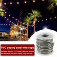 thumbnail image 6 of DEXIMRO Garden Wire Mesh Fence Barbed Wire Roll Kit, 304 Stainless Steel Vinyl Coated Cable Wire Rope, Turnbuckle Tensioner Kit, Light String, Picture Hanging, Outdoor Tent Rope, 6 of 7