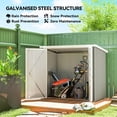 thumbnail image 3 of Remise de Jardin en Métal Gris 5 Pieds x 3 Pieds - Rangement Extérieur pour Outils, Patio, Cour Arrière - Cabanon à Outils en Acier Galvanisé Durable avec Doubles Portes, 3 of 7