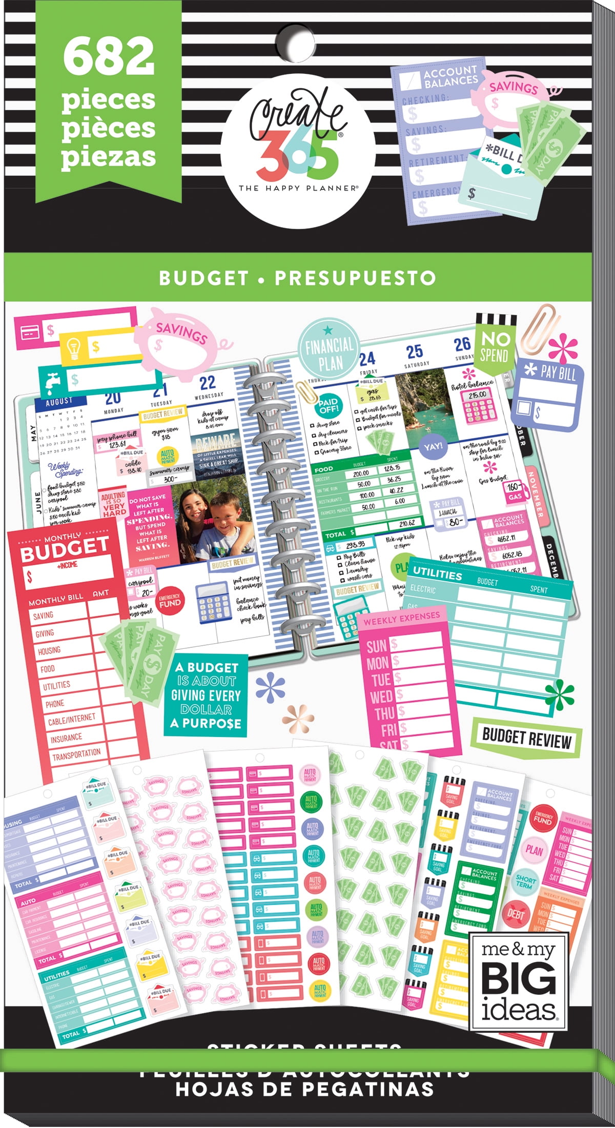 Happy Planner Sticker Value Pack-Budget Fill-In, 682/Pkg