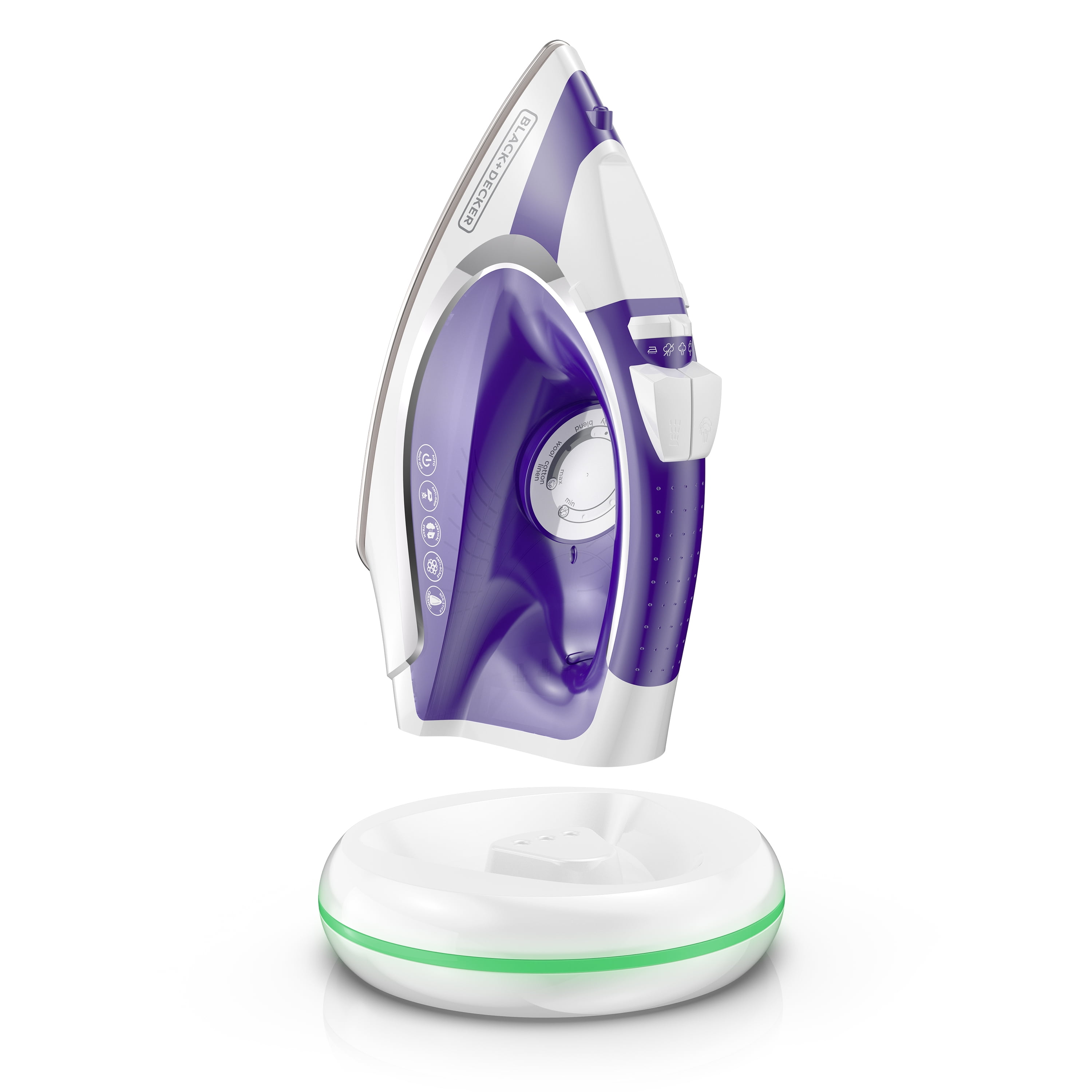 Black + Decker Purple Easy Steam Compact Iron