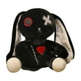 thumbnail image 2 of Muñeco de peluche de orejas largas de pie, juguete de colección, adorable adorno 30cm Negro, 2 of 8