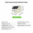 thumbnail image 4 of 4Pcs 100 LED Solar Wall Lamp 3 Modes Body Induction Waterproof Outdoor Lighting Garden Yard Light, 4 of 5