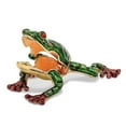 thumbnail image 2 of Pewter Green Pond Frog Trinket Box, 2 of 4