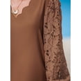 thumbnail image 2 of Cupshe Women's Floral Lace Scalloped V-Neck Top, Sizes XS-XL, 2 of 7