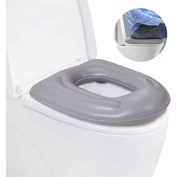 Inflatable raised toilet seat deals