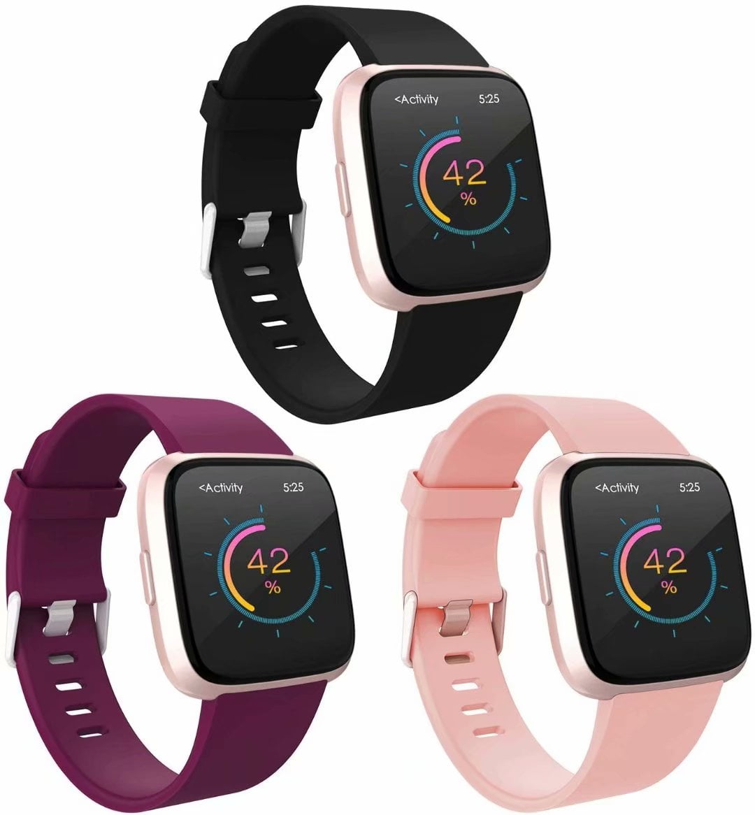 Replacement Bands Compatible with Fitbit Versa/Versa 2/Versa Lite Edition 3-Pack 