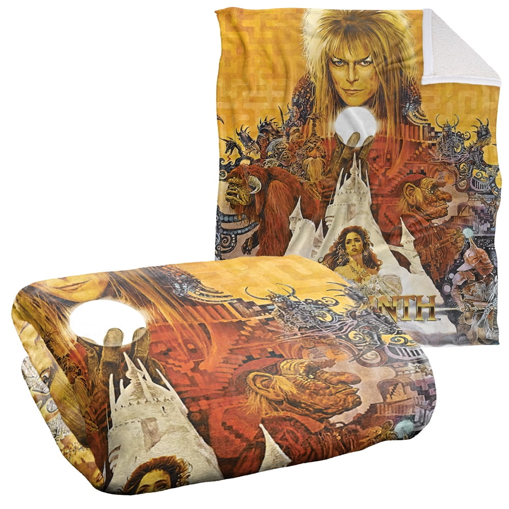 Labyrinth Blanket, 50"x60", Crystal Ball Silky Touch Sherpa Back Super