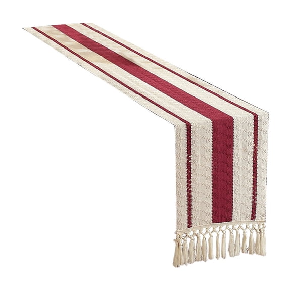 Boho Table Runner Valentine's Day Farmhouse Rustic Dining Kitchen Centerpiece Decor Small Woven Coffee Table Runner for Dresser Scarf Home Decor