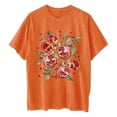 thumbnail image 6 of gbyLJF Y2K Tops Womens Oversized T Shirts Loose Crewneck Short Sleeve Shirts Summer Casual Cute Print Tee Blouses Orange M, 6 of 7