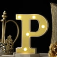 thumbnail image 2 of Efavormart 6" 3D Gold Marquee Letters 5 LED Light Up Letters Warm White LED Letter Lights - P, 2 of 10