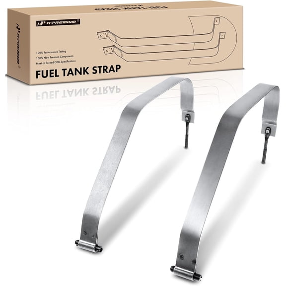 A-Premium Set of 2PCS Fuel Tank Straps Compatible with Jeep TJ 1997-2006, Wrangler (TJ Series) 1997-2006, Gray Color, Bolt On, Replace for# 52100235AD