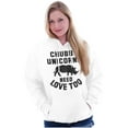 thumbnail image 3 of Chubby Unicorns Need Love Too Rhino Women Plus Size Graphic Pullover Hoodie Brisco Brands 3X, 3 of 4