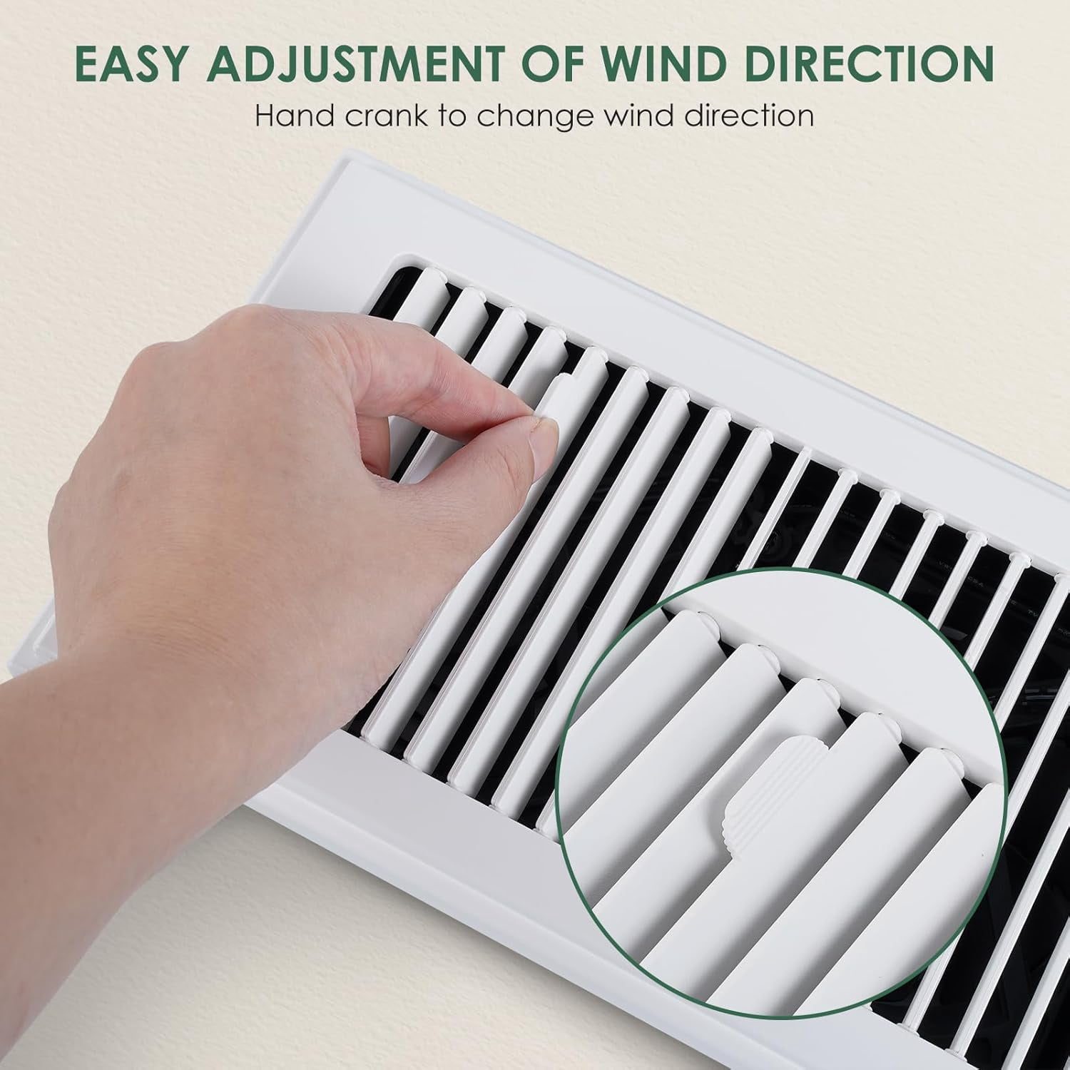 Register Booster Fan 4"x10", 10-Speed Quiet Vent Fan with Negative Ion, Thermostat & Remote, Enhances and Improves Heating & Cooling Efficiency, Air Vent Booster for Home Room Comfort, White