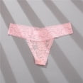 thumbnail image 1 of Tanga sexy de cintura baja para mujer, ropa interior de encaje transparente, 1 of 6